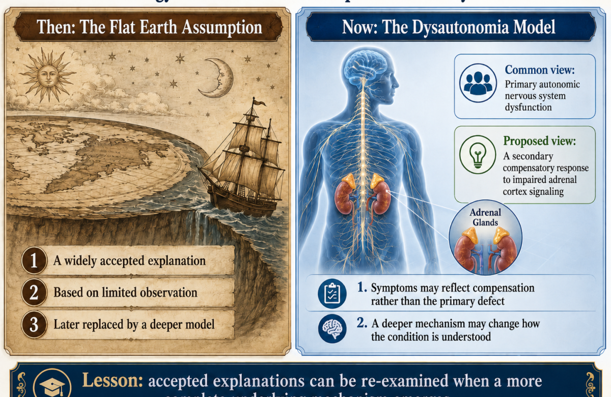 A Historical Analogy: The Flat-Earth Assumption and the Dysautonomia Model
