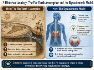 A Historical Analogy: The Flat-Earth Assumption and the Dysautonomia Model
